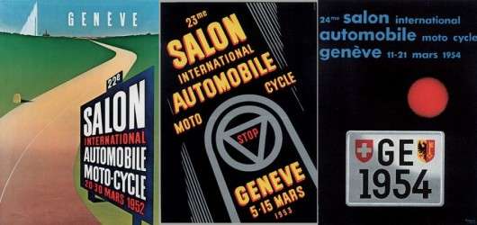 Підбірка всіх постерів з Женевського автосалону з 1924 року