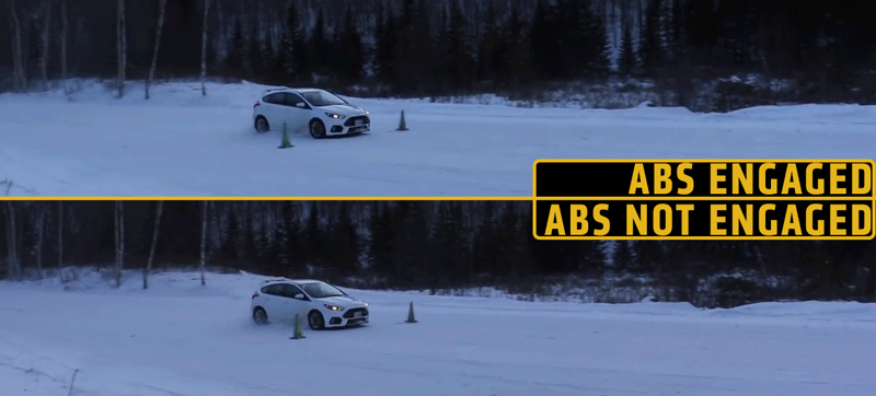 Як зупинити автомобіль на снігу з системою ABS