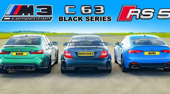 Дрег-гонка: нова bmw m3 проти mercedes-benz c63 amg і audi rs5