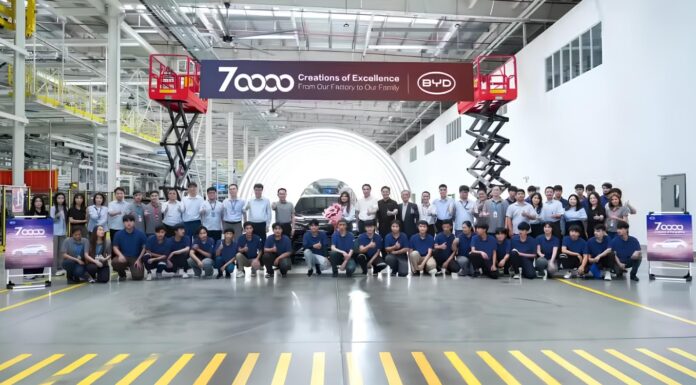 BYD пройшов 70 000 автомобілів, вироблених у Таїланді