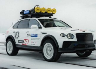 Bentley testuje Extreme Bentayga X Concept na Frozen Lake